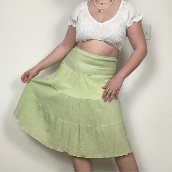❌SOLD❌ 90's Vintage Geri C New York tiered midi fairy skirt size medium - Picture 6 of 8